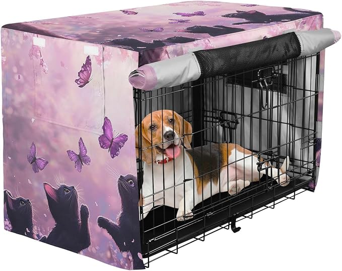 Dog Crate Cover Kennel Cover for Dog Cages Breathable for Wire Cage Indoor Outdoor Cat1 - Image 2