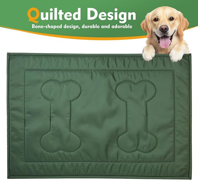 Chew Proof Indestructible Dog Crate Pad,Large (28"x41"),Green | Durable,for Aggressive Chewers,Tough,chew resistant, non chewable,Machine Washable & Waterproof,Indoor Outdoor - Image 6