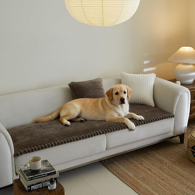 Couch Covers for Dogs, Dog Sofa Covers Washable, Dark Brown Non Slip Pet Couch Protector Blanket for 3 Cushion and Sectional Sofas - Image 7