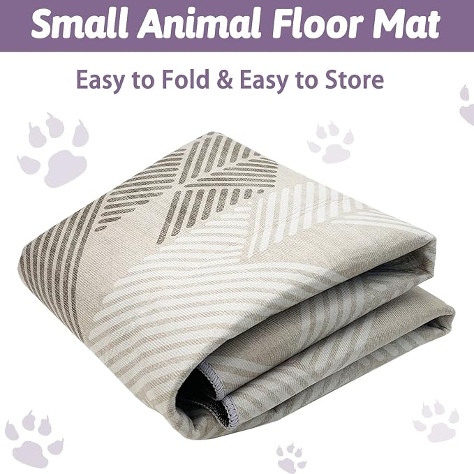 VCEPJH Extra Large Rabbit Cage Liner Reusable 63 inch Washable Bunny Floor Mat Soft Animal Bedding Cage Flooring Pads Non-Slip Pet Rug for Indoor Dogs Puppy Cats Totoro Ferret - Image 6