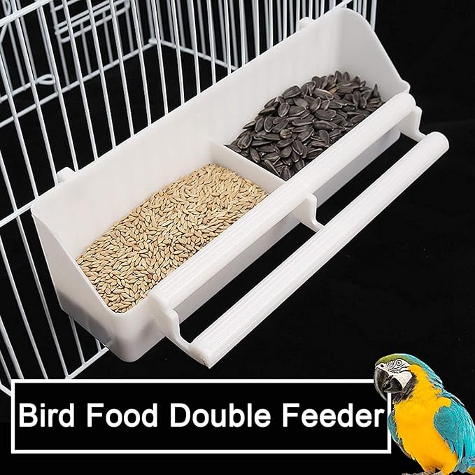 Extra Large Sturdy Wrought Iron Breeding Flights Canary Parakeet Cockatiel African Grey Lovebird Finches Parrot Home Cage Double Large Front Doors 4 Side Doors Bottom Storage Shelf On Lockable Wheels - Image 5