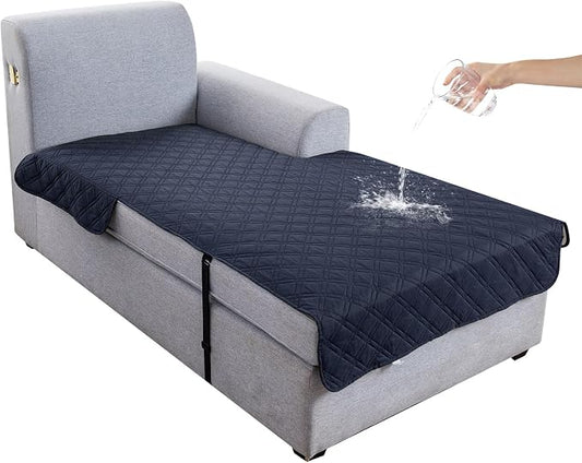 Genina L Shape Couch Cover, Sectional Couch Chaise Covers, Waterproof Washable Sofa Covers for Right L Shape Chaise Lounge, Anti-Slip Sofa Slipcovers for Dogs Cats Pet Friendly(Navy Blue) by Genina