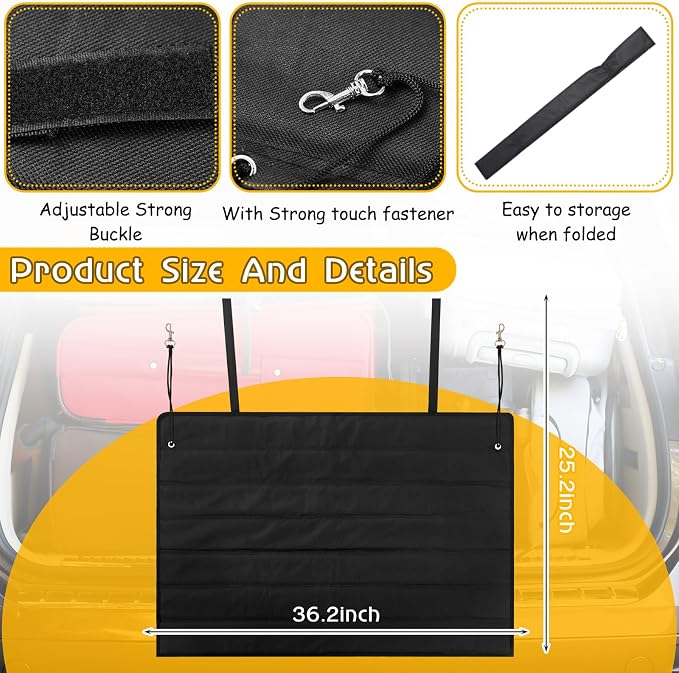 Tinideya Large Rear Bumper Protector for Cars 36 x 25 Inch Bumper Guard Foldable Protective Mat Dog Blanket Cargo Liner Preventing Scratches While Unloading and Loading for SUV Van Truck Vehicle - Image 2