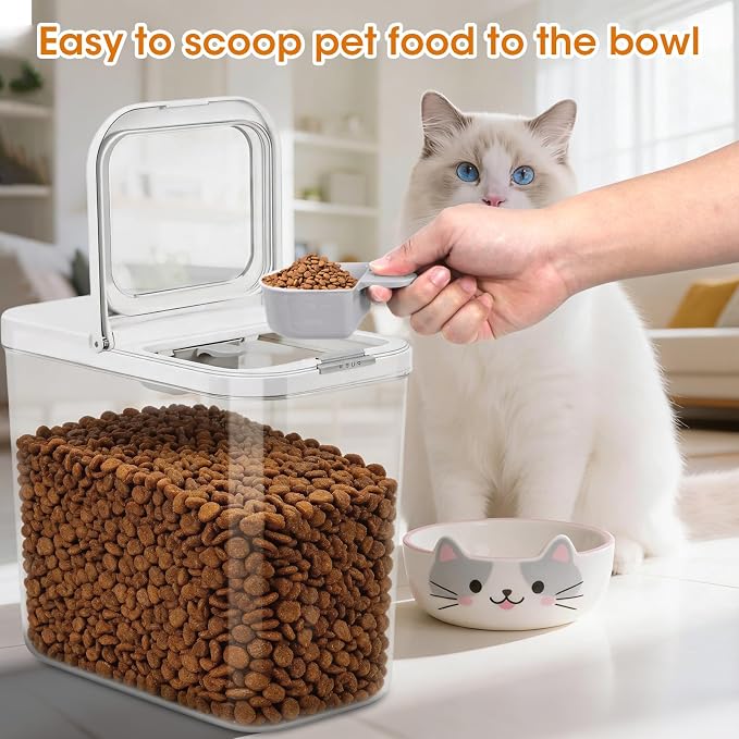 TBMax Dog Cat Food Storage Container 12Lbs with Airtight Flip-up Lid, Large Pet Food Dog Treat Container with Scoop, Airtight Food Storage Bin for Kitchen Organization - Image 5