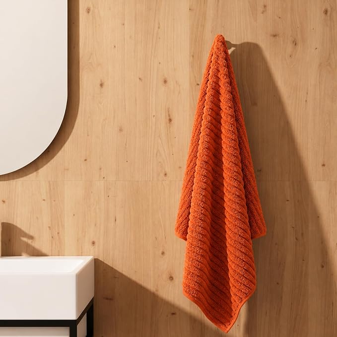 2 Piece Bath Sheets, 40"x80" Bath Towels, Burnt Orange | Extra-large size, Quick dry, Highly Absorbent, Lint Free，shower towels for bathroom gym spa，Big and Tall users - Image 4