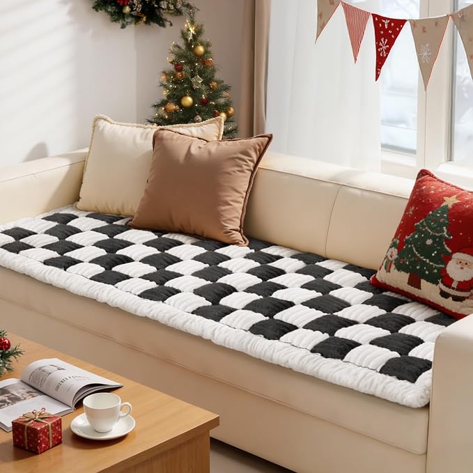 Couch Cushion Cover for dogs Sofa Cover Washable Pet Love Seat Couch Covers for Sofa Slipcovers Couch Protector Blanket for Dogs Sofa Cushion Covers for Pets Washable Pad Black 70x180cm/27.6x70.9in - Image 7