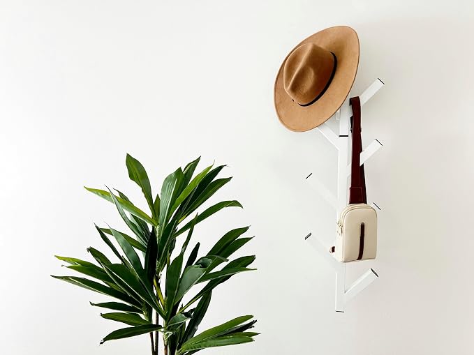 Premium Racks Coat Rack & Hat Rack – Modern Design – Wall Mounted – Stylish – (White) - Image 4