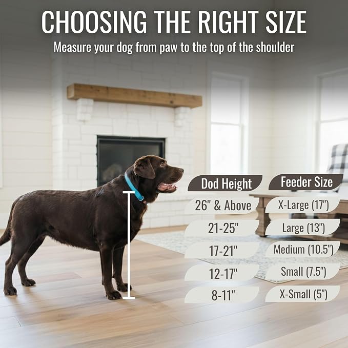 3 Bowl Dog Feeding Station, Personalized Triple Bowl Food Stand Medium Dogs | Farmhouse Style, Elevated Wood Stand, Storage Container, Stainless Steel Bowls, Raised Anti-Slip Feeder, Made in USA - Image 7