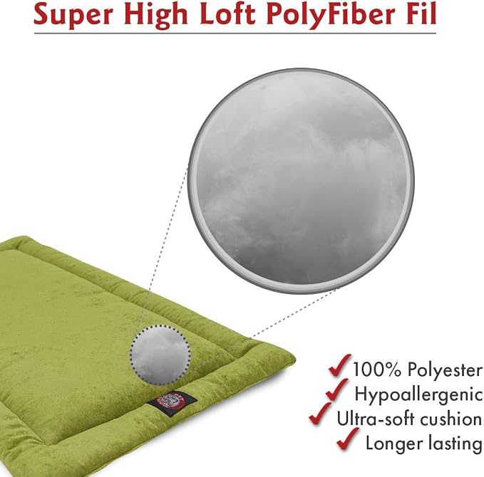 Majestic Pet Dog Crate Mat - Machine Washable Soft Plush Pet Bed Pad for Crates & Kennels | USA Crafted | 48"x30" Villa Apple - Image 5
