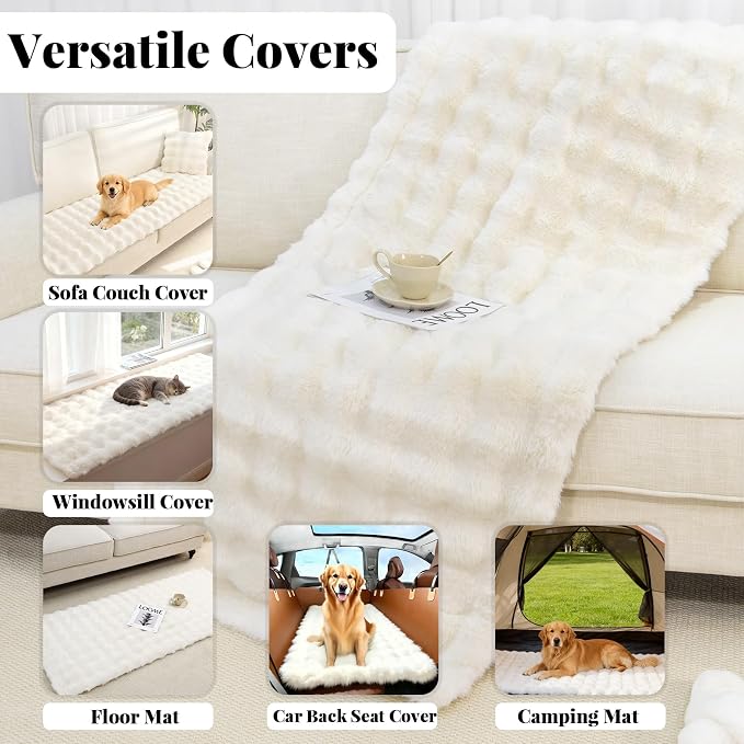 Sofa Covers for 3 Cushion Couch, Non Slip Couch Covers Pet Friendly Washable Couch Covers for Sofa, Soft Thick Sectional Couch Cover L Shape Sofa Furniture Protector for Kids Dogs Cat Pet, 27.6"x82.7" - Image 6