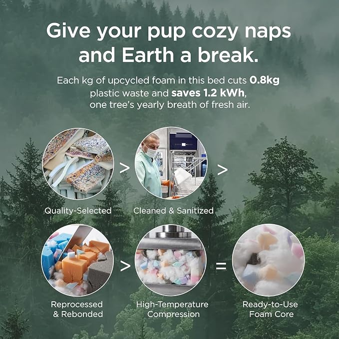 Bedsure ComfyFleece™ Fluffy Balanced Support XL Dog Bed for Crate,41x27 | Golden Ratio Chopped Foam & PP Cotton, Home Decor,Waterproof Liner, Removable Washable Cover, Nonslip Bottom,Sandy Beige - Image 4