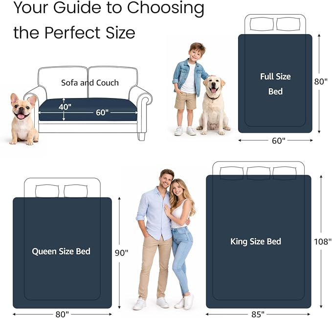 LOOBANI Waterproof Blanket for Couch, Reversible Leakproof, 40"x60", Blue | Waterproof Pet Blanket for Pet Accidents, Soft Flannel & Coral Fleece, Sofa Blanket, Stain-Proof Bed Cover, Travel - Image 6