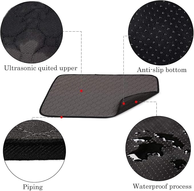 2 pcs Guinea Pig Cage Liners - Washable Guinea Pig Pee Pads, Waterproof Reusable & Anti Slip Guinea Pig Bedding Fast and Super Absorbent Pee Pad for Small Animals Rabbit Hamster Rat - Image 7