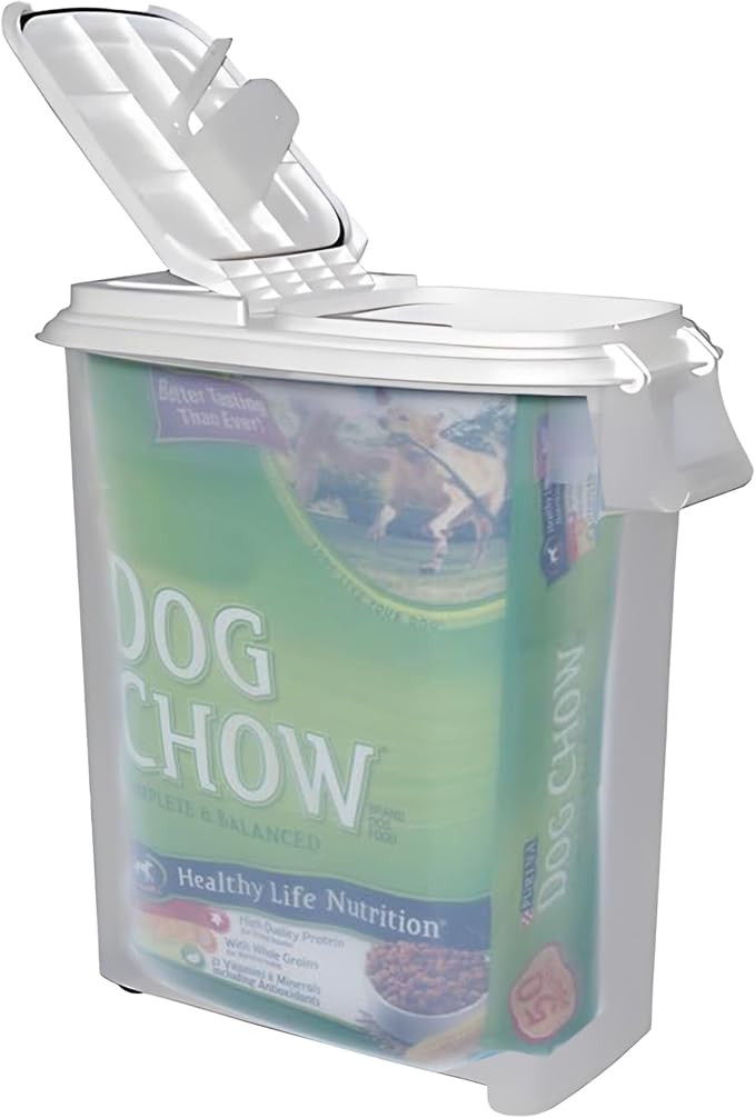 Buddeez Airtight Pet Food Storage Container - 50 QT Capacity Dog Food Storage Container - Cat Food Container, Bird Seed Storage Container, Rolling Storage Bin, Air Tight with White Lid - Image 7
