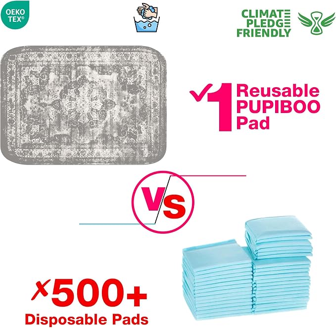 PUPIBOO Washable Pee Pads for Dogs and Cats - (5 x 7FT) - Super Absorbent Reusable Puppy Training Pads - 100% Waterproof, Leak-Proof & Non-Slip Whelping Pads for Pet Housebreaking - Image 6