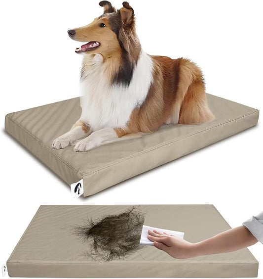 Waterproof Leather XL Dog Bed, Hair Resistant Pet Beds with Wipeable Covers, Durable Easy to Clean Vinyl Mattress by GAUNGDEEN