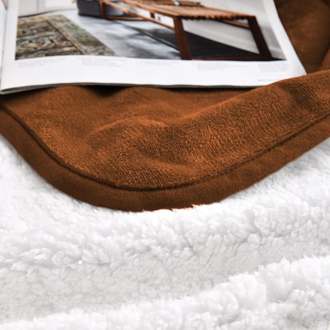 Waterproof Blanket for Bed Couch Sofa, Soft Liquid Pee Proof Pet Blanket for Dog Puppy Cat, Reversible Sherpa Fleece Furniture Protector (Caramel, 50x60 inches) - Image 5