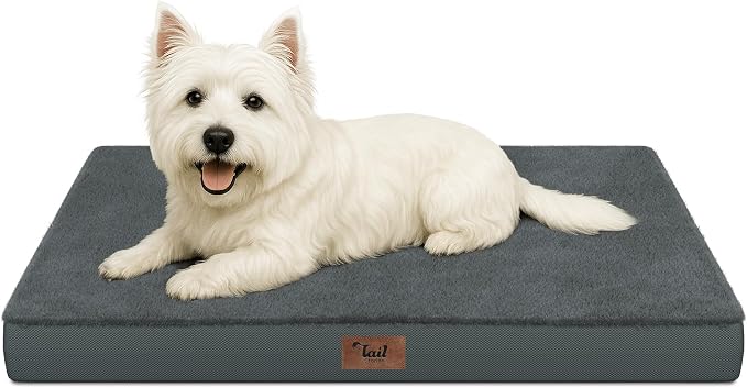 Waterproof Orthopedic Dog Crate Bed for Small Dogs & Cats | Egg Crate Foam, Fits 24x18 Crates, TPU Waterproof Layer, Machine Washable 1680D Oxford Cover, Small Pets Up to 20 lbs by TailStories