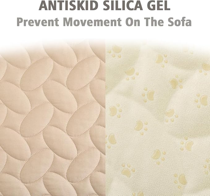 Ameritex Pet Bed Cover Dog Bed Blanket for Sofa and Furniture Waterproof New Pattern Design (68x82 Inch, Beige) - Image 4