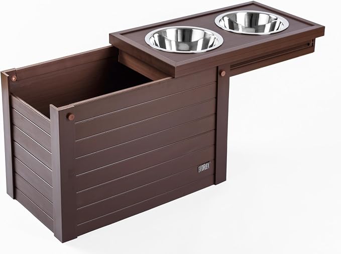 New Age Pet ECOFLEX Piedmont Raised Dog Diner with Food Storage, Elevated Feeding Station for Large Dogs, 2 Stainless Steel Bowls (32 oz ea), Holds 15–20 lbs of Food, 3 Colors, 10-Year Warranty - Image 7