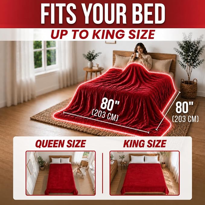 Waterproof Blanket Sherpa Fleece King Size 80” x 80” – Leakproof Blanket for Pets, Dogs & Cats, Bed & Couch Protector Throw, Soft No-Crinkle Washable Cover for Furniture Protection & Use - Image 3