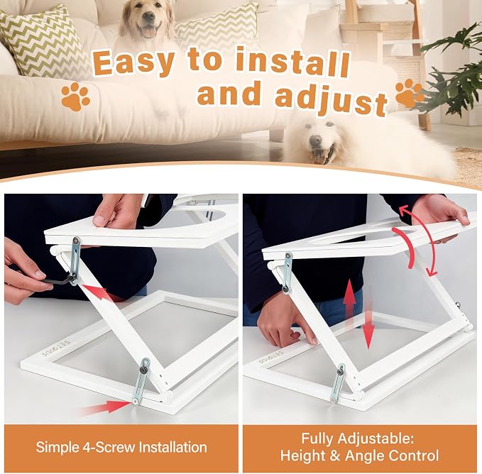 Elevated Dog Bowl, Adjustable Height and Tilt Angle Dog Bowl Stand | Precisely Adjust Height And Tilt Angle, Easy To Clean, Equipped With 2 Stainless Steel Food Bowls, Sturdy And Durable. - Image 5
