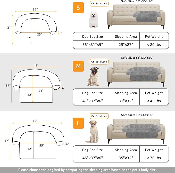 GGIB Calming Dog Bed Fluffy Plush Dog Mat for Furniture Protector with Removable Washable Cover for Large Medium Small Dogs and Cats (Medium, Grey) - Image 5