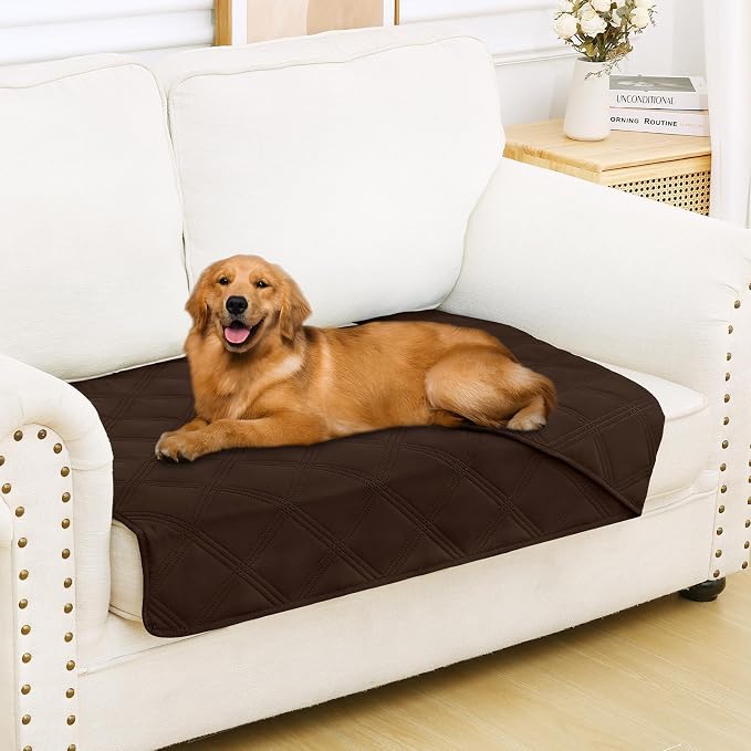 Smiry Waterproof Dog Bed Cover, Reversible Pet Blanket for Sofa Couch | Soft Washable Dog Blanket, Leakproof Couch Cover for Dogs Cats & Furniture Protection, 30x53, Chocolate/Chocolate by Smiry