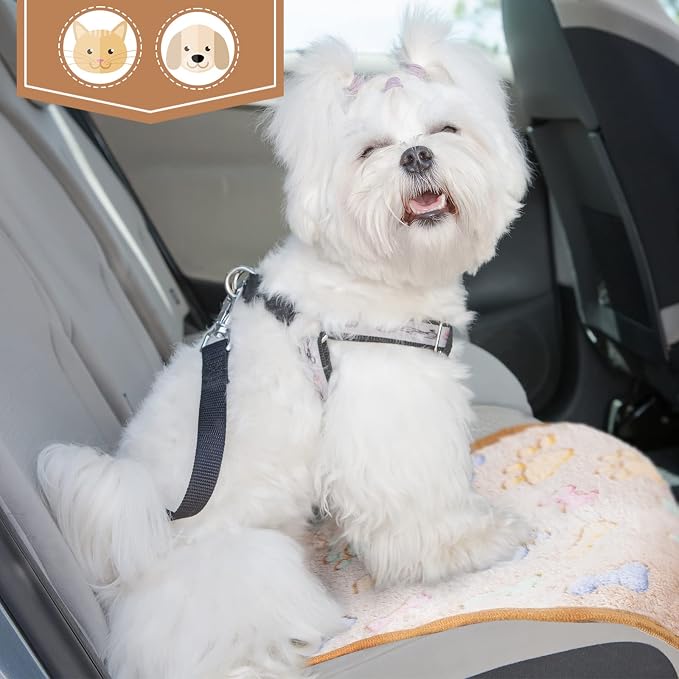 Tatuo 12 Pieces 16 x 24 Inch Dog Blanket Super Soft Warm Cat Sleep Mat Pet Kitten Doggy Fluffy Fleece Blankets with Cute Dog Paw Bone Star Elephant Patterns Printed Fluffy Blanket for Small Cat Puppy - Image 5