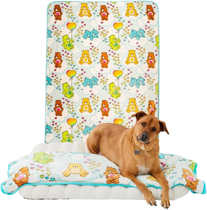 Franco Pet Care Bears XL Oversized Super Soft Cozy Waterproof Sherpa-Backed Blanket Throw for Large Dogs, Couch/Bed/Car, 60x80 (Officially Licensed Product) by Franco