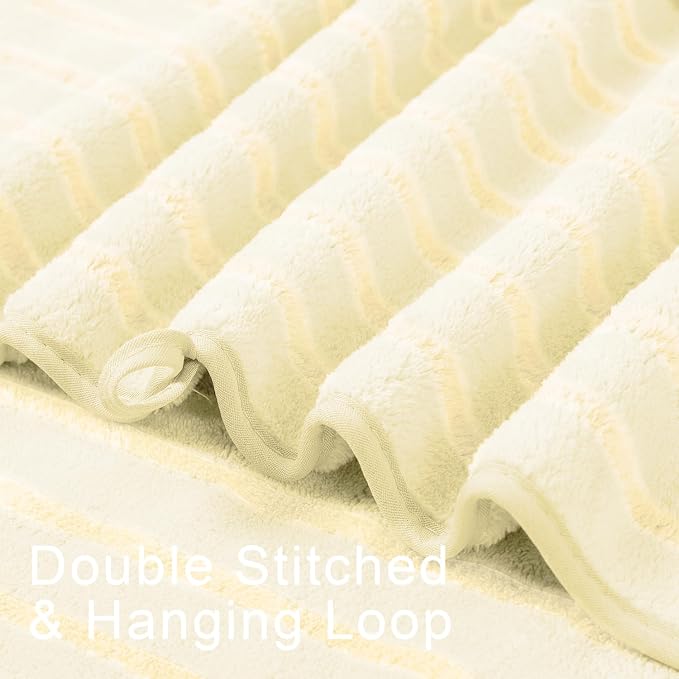 Mistyrose Bath Towels,4 Pack 35"x70" Large Bath Towels Microfiber Absorbent XL Bath Sheets Super Soft Towel for Bathroom Quick Dry Oversized Shower Towels for Family Hotel Spa Gym(Cream - Image 6