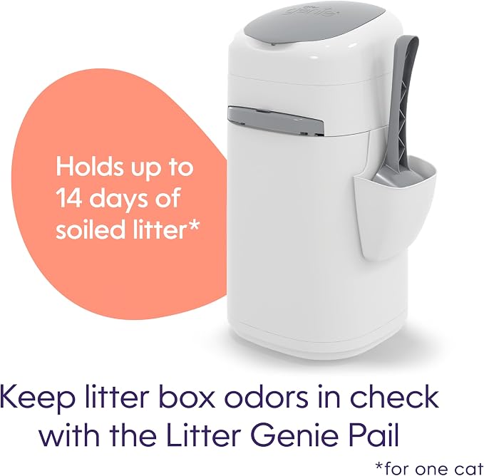 Litter Genie Litter Box and Style Pail Cat Litter Disposal Bundle with Starter Refill | Odor-Locking Scoop-to-Disposal Cat Litter Cleaning System - Image 3