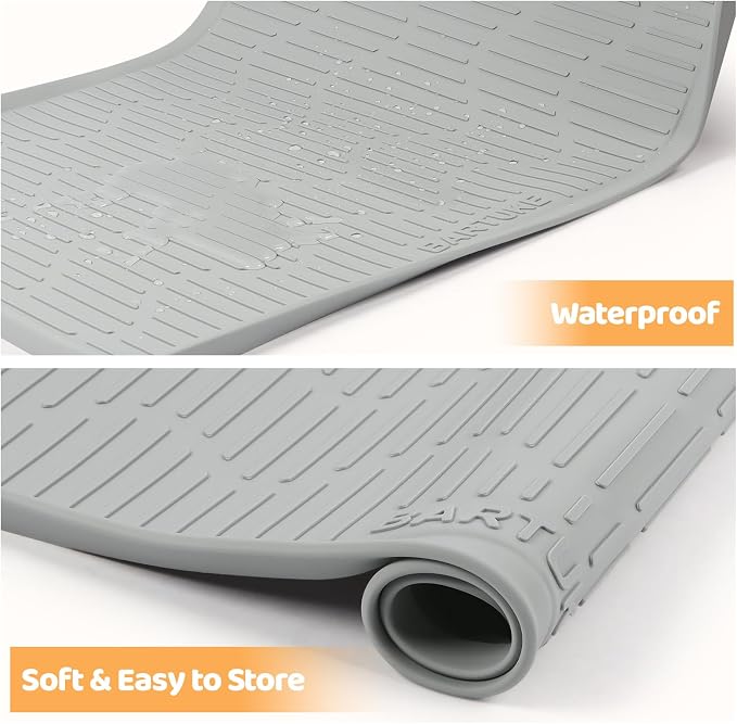Silicone Cat & Dog Food Mat 27" x 27" Pet Feeding Mat for Food and Water | Extra Large Pet Foof Mat with Raised Edges, BPA-Free, Non-slip, Waterproof Bowl Mat for Small, Medium & Large Pets - Image 5