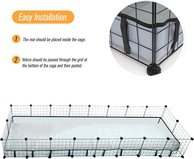 Guinea Pig Cage Liner Tarp Bottom Waterproof and Washable Base Also for Rabbits, Bunny, Chinchesillas, Hedgehog, Ferrets and Other Small Animals(24x96 inches) - Image 3