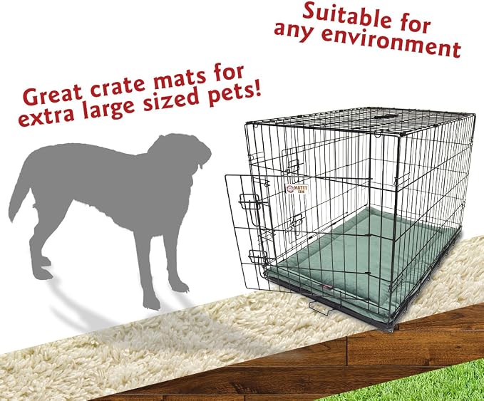 Majestic Pet Dog Crate Mat - Machine Washable Soft Plush Pet Bed Pad for Crates & Kennels | USA Crafted | 48"x30" Villa Azure - Image 4