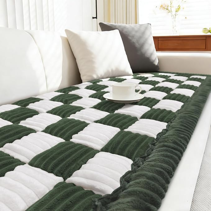 Couch Cushion Cover for dogs Sofa Cover Washable Pet Love Seat Couch Covers for Sofa Slipcovers Couch Protector Blanket for Dogs Sofa Cushion Covers for Pets Washable Pad Green 70x180cm/27.6x70.9in - Image 6