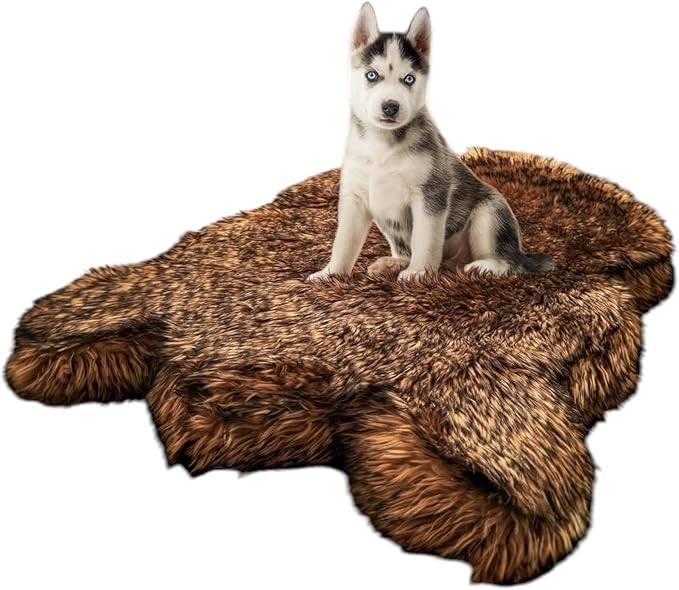 IHAPPYDOG Replacement Dog Bed Cover, Machine Washable (Brown, Large/Extra Large 50x30) by iHappyDog
