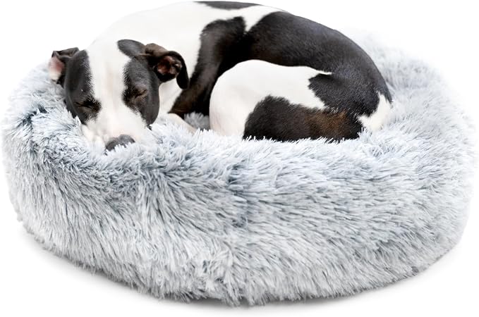 Barkbox Dog Bed, 2-in-1 Memory Foam Donut Cuddler Dog and Cat Bed, Calming Orthopedic Joint Relief Fur Crate Lounger for Pets, Machine Washable + Removable Cover, Waterproof Lining, Includes Toy | Calming Orthopedic Joint Relief Crate Lounger for Pets,... by BARK