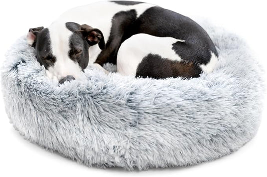 Barkbox Dog Bed, 2-in-1 Memory Foam Donut Cuddler Dog and Cat Bed, Calming Orthopedic Joint Relief Fur Crate Lounger for Pets, Machine Washable + Removable Cover, Waterproof Lining, Includes Toy | Calming Orthopedic Joint Relief Crate Lounger for Pets,... by BARK