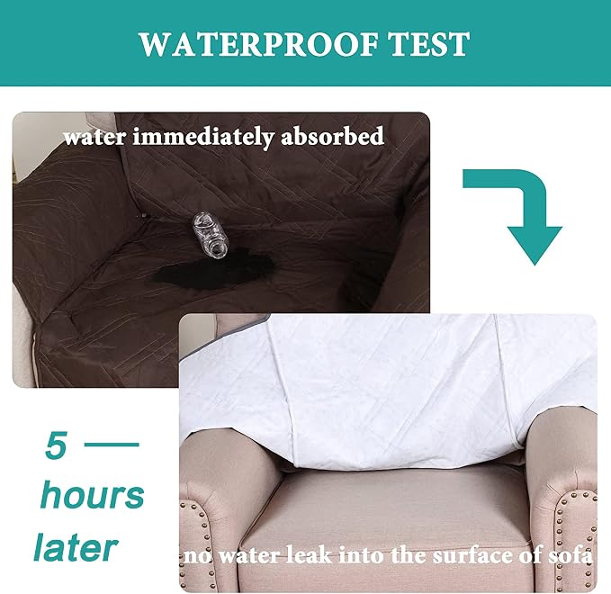 Turquoize 100% Waterproof Couch Cover - Pets & Kids Chair Protector, Non-Slip Sofa Cover for Dogs, Cats - Image 3