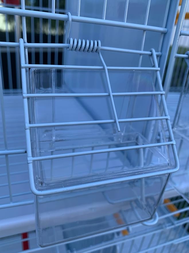 Seny Set of 4 Stackable Breeding Bird Cage for Canary Finch Small Birds (White) - Image 8