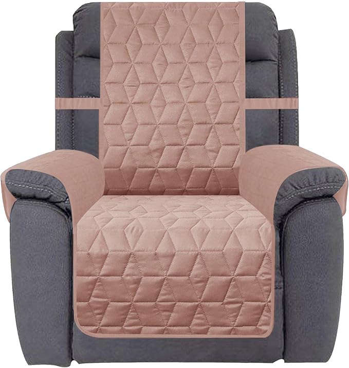 Ameritex Waterproof Nonslip Recliner Cover Christmas Decor Stay in Place, Dog Couch Recliner Cover Furniture Protector for Pets and Kids (Pink, 30'') by Ameritex
