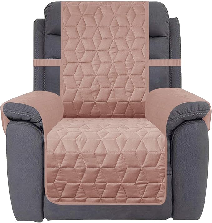 Ameritex Waterproof Nonslip Recliner Cover Christmas Decor Stay in Place, Dog Couch Recliner Cover Furniture Protector for Pets and Kids (Pink, 30'') by Ameritex