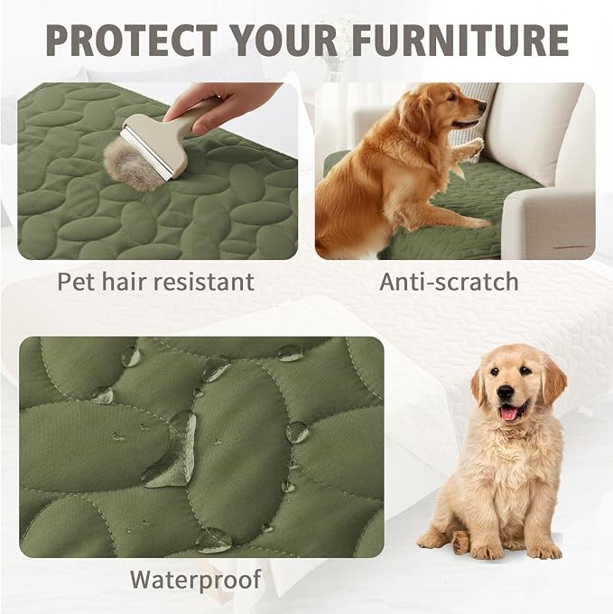 Ameritex Pet Bed Cover Dog Bed Blanket for Sofa and Furniture Waterproof New Pattern Design (30x70 Inch, Green) - Image 2
