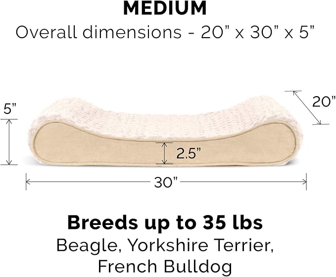 Furhaven Replacement Dog Bed Cover Ultra Plush Faux Fur & Suede Contour Luxe Lounger, Machine Washable - Cream, Medium (Pack of 2) - Image 3