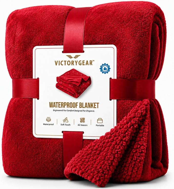 Waterproof Blanket Sherpa Fleece King Size 80” x 80” – Leakproof Blanket for Pets, Dogs & Cats, Bed & Couch Protector Throw, Soft No-Crinkle Washable Cover for Furniture Protection & Use by Unknown
