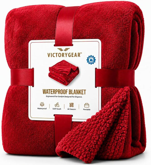 Waterproof Blanket Sherpa Fleece King Size 80” x 80” – Leakproof Blanket for Pets, Dogs & Cats, Bed & Couch Protector Throw, Soft No-Crinkle Washable Cover for Furniture Protection & Use by Unknown