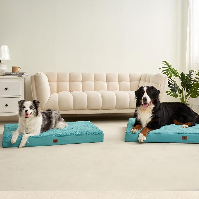EHEYCIGA Orthopedic Dog Bed Extra Large with Removable Washable Cover, 41IN | Egg Crate Foam Support, Durable Oxford fabric, Non-Slip Bottom, Machine Washable, Soft Waterproof Plush Pet Bed Mat For Crate - Image 9