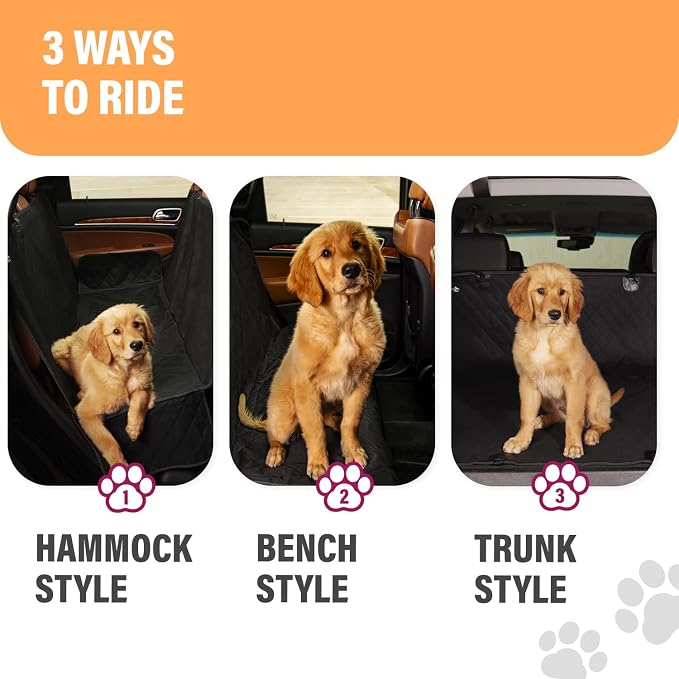 Active Pets Beige XL Dog Car Hammock Back Seat Cover, Waterproof Backseat Cover Protector for Truck Bench Rear of Sedans or SUVs, Essential Pet Supplies Vacuum or Wipe Clean, Machine Washable - Image 7