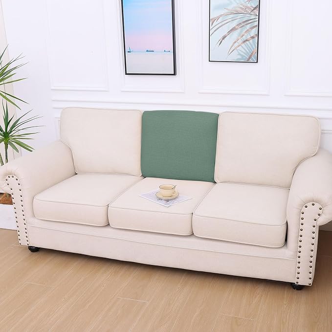 hyha Waterproof Couch Cushion Covers for Pets, Non Slip Sofa Seat Cover | Stretch Jacquard Fabric, Elastic Bottom, Non Slip Fit, Waterproof Protection, Pet Hair Protection (1 Piece for Backrest L) - Image 7